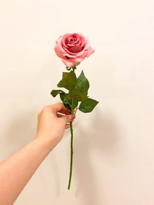 Real Touch Gradient Pink Small Rose Head