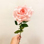 Real Touch Faux Pale Pink Rose Stem