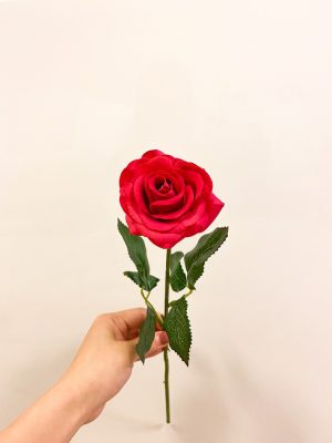 Real Touch Strawberry Pink Small Rose Head