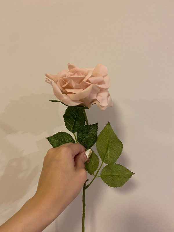 Real Touch Pantone Pale Blush Large Rose