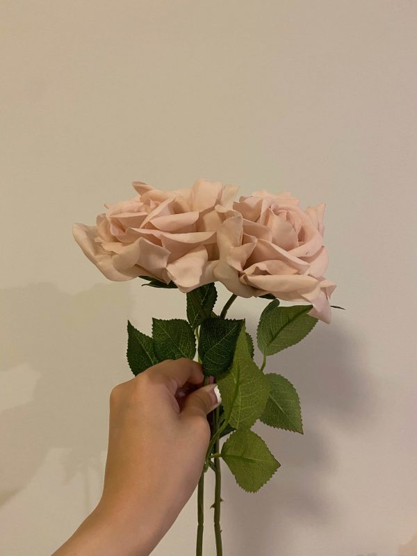 Real Touch Pantone Pale Blush Large Rose - Image 3